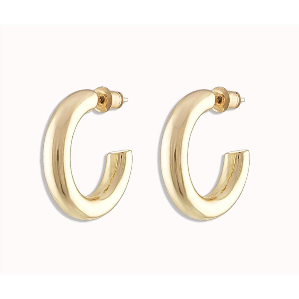 NEW ALEXA LEIGH women's everyday hoops earrings in gold